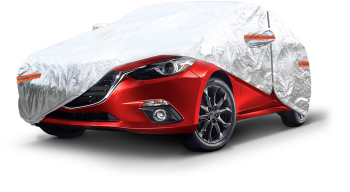 Husa auto marimea M 430x165x120cm din bumbac si aluminiu all-season 