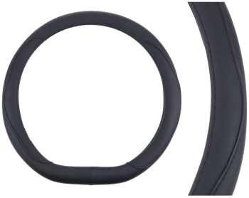 Husa volan 37-39cm neagra sport forma D-SHAPE SWC-22-M 02304 Amio