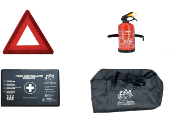 Kit siguranta auto omologat R.A.R. - Stingator P1 Trusa Medicala Geanta Triunghi reflectorizant 