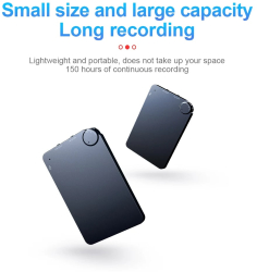Mini Reportofon Card TSS-K2 Dispozitiv de Spionaj MP3 Player Autonomie 150 ore USB Anularea Zgomotului Activare Vocala Memorie 8GB 