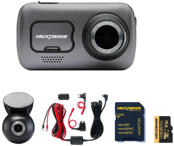 Pachet camera Auto DVR 4K Ultra HD Nextbase 622GW + camera luneta Nextbase NBDVRS2RWC + kit alimentare + card 128GB 