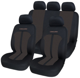 Set 5 huse scaun universale negru cu bej 