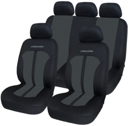 Set 5 huse scaun universale negru cu gri 