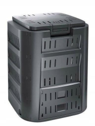 Compostor de gradina 320 L negru rezistent la inghet Compogreen 