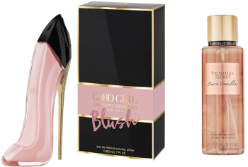SET CADOU CAROLINA HERRERA GOOD GIRL BLUSH 80 ML + VICTORIAS SECRET BARE VANILLA 250 ML