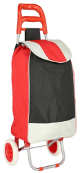 Carucior de piata pliabil 38X20X96 Cm 40 l cu 2 roti JHT Rosu/Negru 