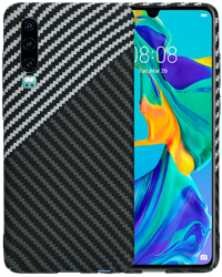 Husa pentru Huawei P30 - Techsuit Carbonite FiberShell - Stealth Gray