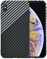 Husa pentru iPhone XS Max - Techsuit Carbonite FiberShell - Stealth Gray 