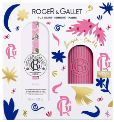 Set Apa Parfumata 100 ml + Lumanare parfumata 75 g Roger & Gallet Rose Agua Perfumada 