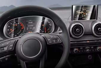 Audi Q2 2022-2024 ecran navigatie + display ceasuri folie protectie King Protection 