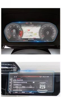 Audi Q5 E-Tron 2022-2023 ecran navigatie + display ceasuri folie protectie King Protection 