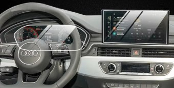 Audi S4 2022-2024 ecran navigatie + display ceasuri folie protectie King Protection 