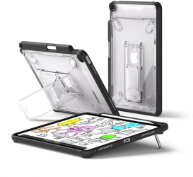 Husa pentru iPad Air 13 2024 - Ringke Fusion Sketch Stand - Smoke Black 