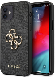 Husa pentru iPhone 12 / iPhone 12 Pro - Guess Hardcase 4G Big Metal Logo GUHCP12M4GMGGR - Grey 