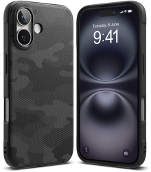 Husa pentru iPhone 16 Plus - Ringke Onyx Design - Camo Black 