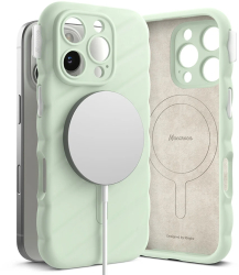 Husa pentru iPhone 16 Pro - Macaron Silicone MagSafe - Mint 