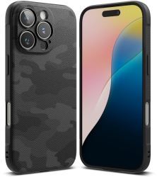 Husa pentru iPhone 16 Pro Max - Ringke Onyx Design - Camo Black 