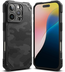 Husa pentru iPhone 16 Pro - Ringke Rugged Gear - Camo Black 