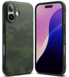 Husa pentru iPhone 16 - Ringke Onyx Design - Camo Green 