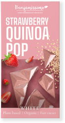Ciocolata alba cu capsuni si quinoa bio 60g Benjamissimo 