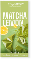 Ciocolata alba cu matcha si lamaie bio 60g Benjamissimo 