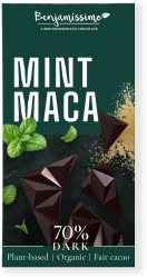 Ciocolata neagra 70 cu menta si maca bio 60g Benjamissimo 