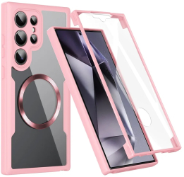 Husa pentru Samsung Galaxy S25 Ultra + Folie - Techsuit ColorVerse 360 MagSafe Series - Pink 