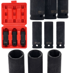 Set 3 tubulare lungi impact jante aliaj 17 19 21mm 1/2 KD11750 
