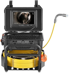 Camera endoscop pentru canalizari/conducte Monitor full HD 9 inch Lungime 70 m unghi larg de 145° 12 x Led Li-Ion 4.5Ah 