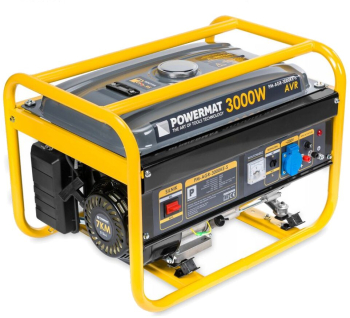 Generator curent electric 3000 W 3 KW 220 V Stabilizator de tensiune AVR Monofazat protectie suprasarcina Powermat 