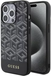 Husa pentru iPhone 15 Pro Max - Guess GCube Stripes MagSafe GUHMP15XHGCFSEK - Black 