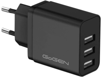 Incarcator de retea GoGEN ACH 301B 3 x USB 5V/3.1 A 15.5 W negru 