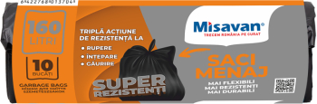 Saci menajeri Misavan 160l 10 buc negru 
