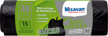 Saci menajeri Misavan 35l 15 buc negru 