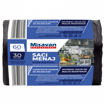Saci menajeri Misavan professional 60l 30 buc/set 