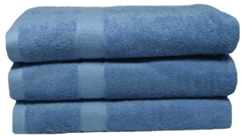 Set 3 prosoape de baie bumbac 100 70x140 cm 450 gr/mp bleu inchis 