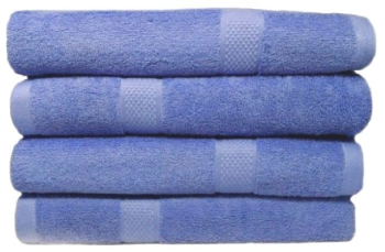 Set 4 prosoape de baie bumbac 100 70x140 cm 450 gr/mp bleu inchis 