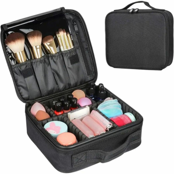 Geanta pentru cosmetice neagra 25.5x22.5x9.3 cm 