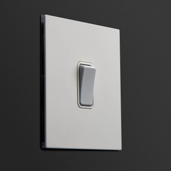 Intrerupator metalic Matte White Vichema 1Gang 2Way 10A Alb 