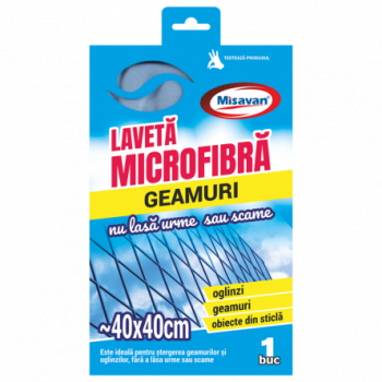 Laveta microfibra pentru geam Misavan 40 x 40 cm 1 buc/set 