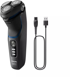 Aparat de ras PHILIPS Seria3000 S3344/13 Wet&Dry autonomie 60 min 3 elemente de taiere Negru 