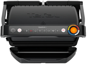Gratar electric Tefal OptiGrill+ GC717810 2000W 6 programe de gatire automate indicator gatire placi detasabile cu invelis antiaderent Negru 