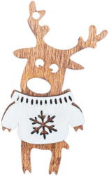 Glob de Craciun HH915 din Lemn Model Rudolf 