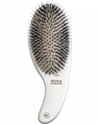 Perie profesionala de par cu peri de mistret si nailon Expert Care Boar&Nylon Silver Olivia Garden Pro 