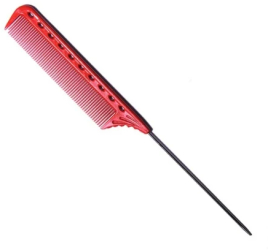 Pieptan profesional pentru tapat cu codita pentru sectionare YS Park 102 - rosu 