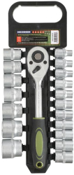 Set 19 piese Heinner cheie cu clichet 1/2 capete chei tubulare 8-32 mm material chrome-vanadium 