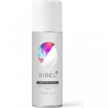 Spray colorant alb metalic pentru par Sibel Metallic White 125ml 