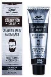 Vopsea demipermanenta saten pentru par si barba Nr. 4 Brown 60g Hairgum 