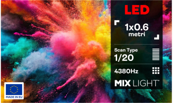 Ecran LED 1 x 0.6m Interior P4 