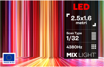 Ecran LED 2.5 x 1.5m Interior P2.5 